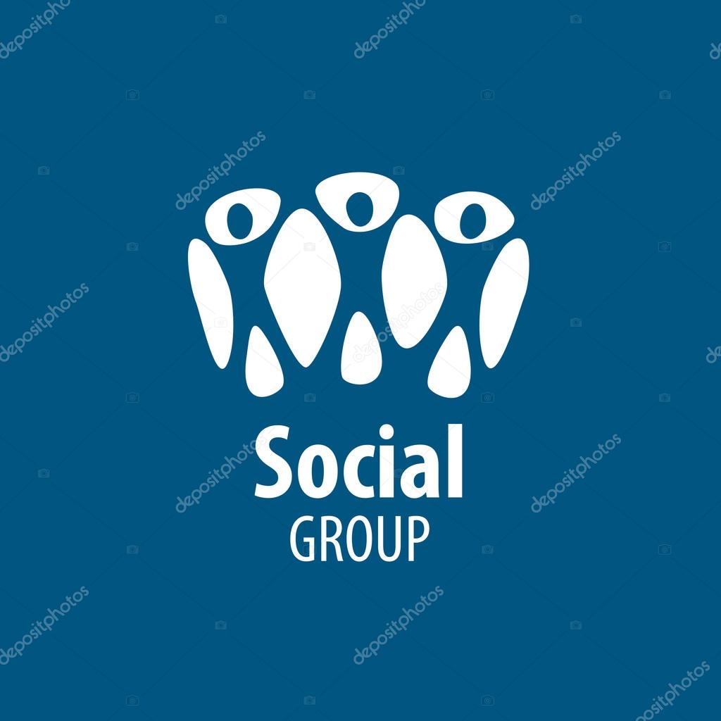 Abstract vector logo people for social groups