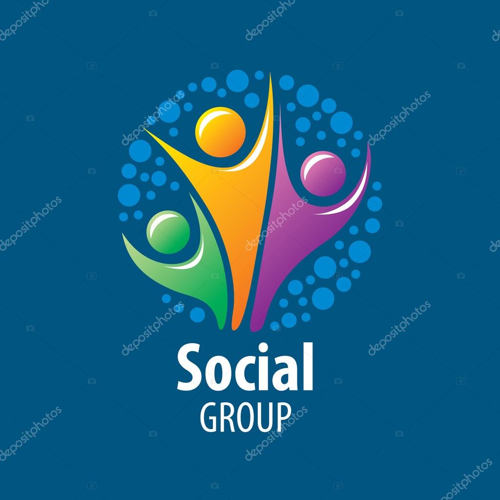 Abstract vector logo people for social groups