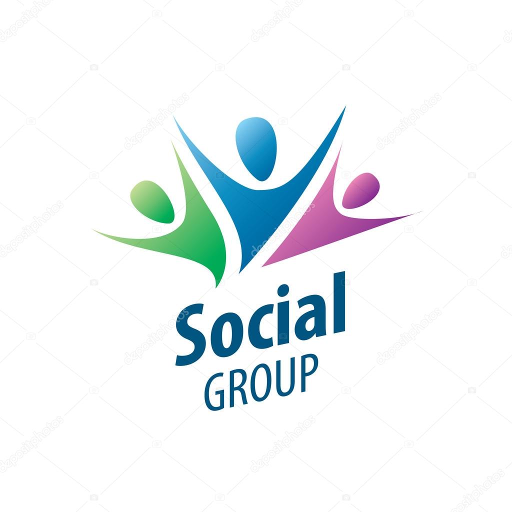 Abstract vector logo people for social groups