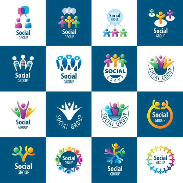 Sociale groep logo 's — Stockvector