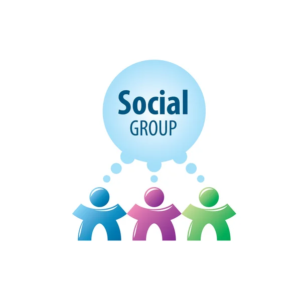 Sociale groepslogo — Stockvector