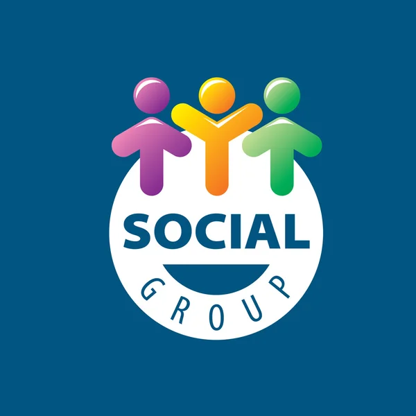 Logotipo del grupo social — Vector de stock