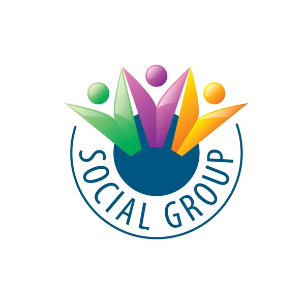 Logo del gruppo sociale — Vettoriale Stock