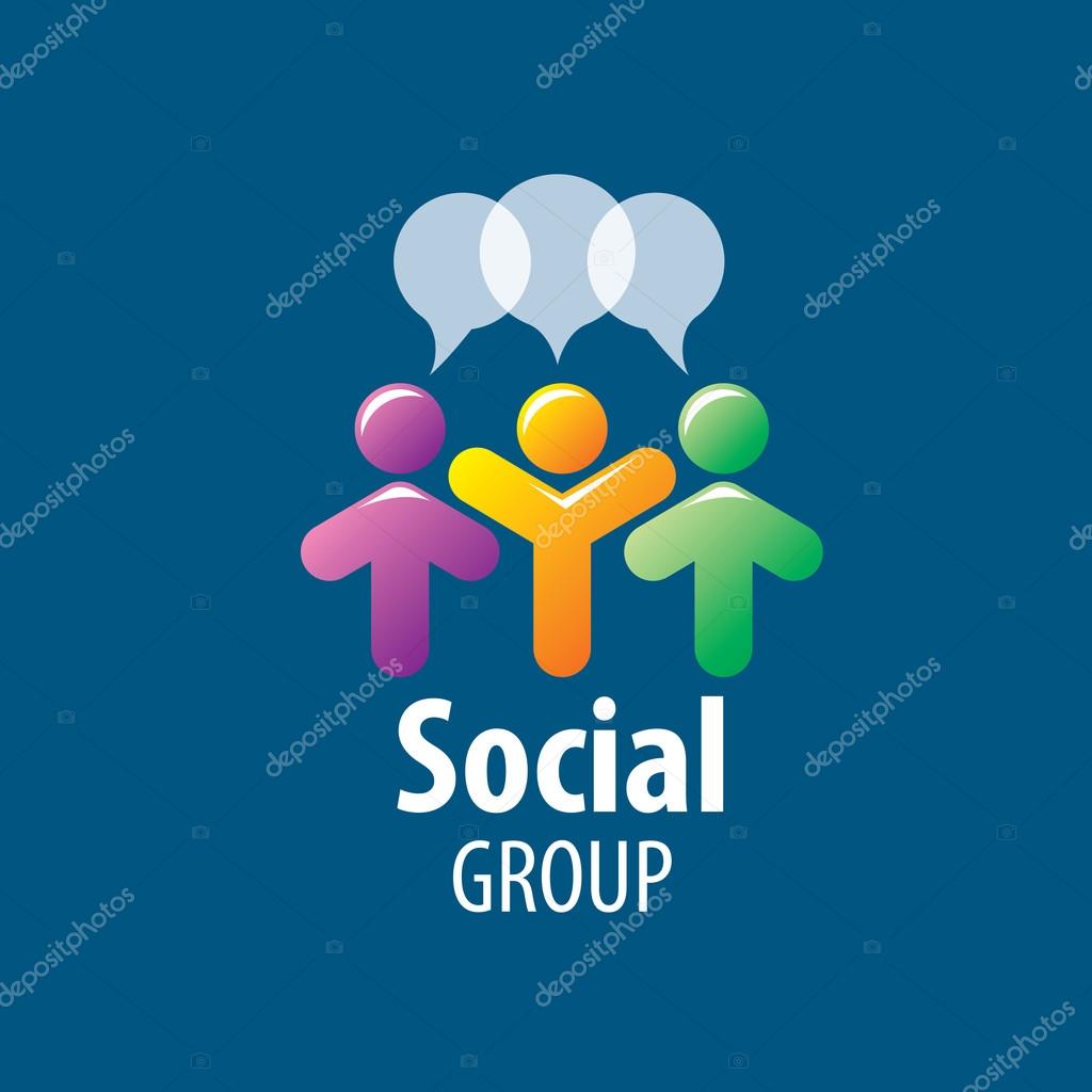 Abstract vector logo people for social groups