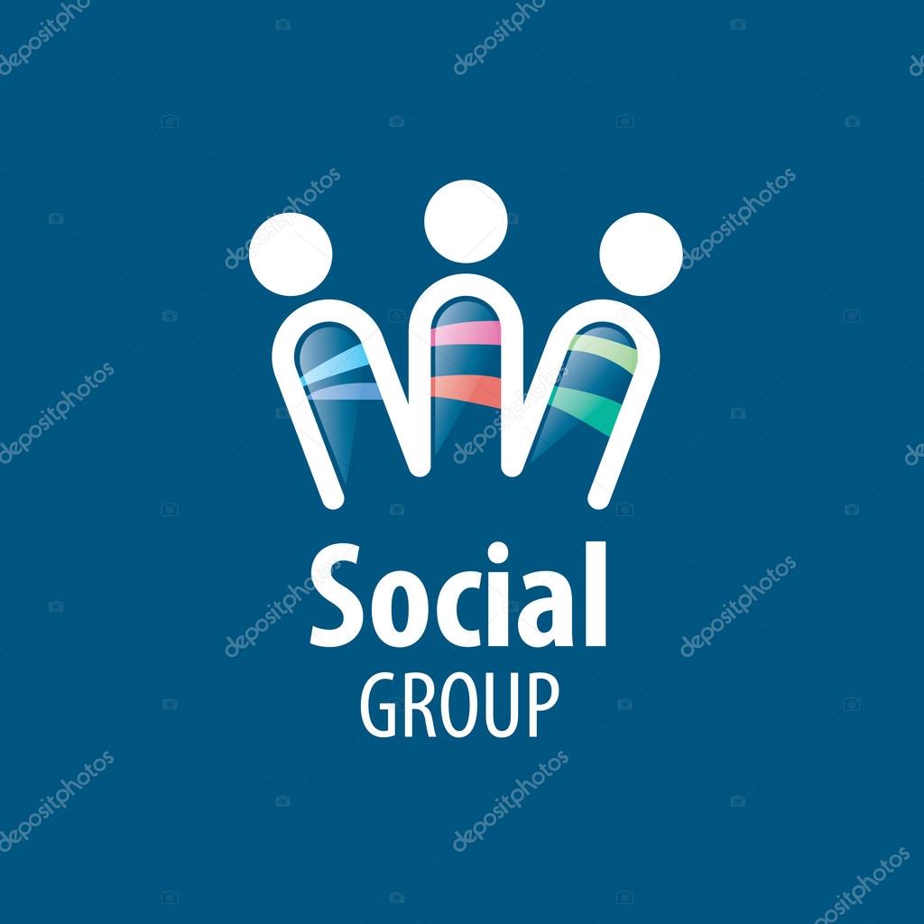 Abstract vector logo people for social groups