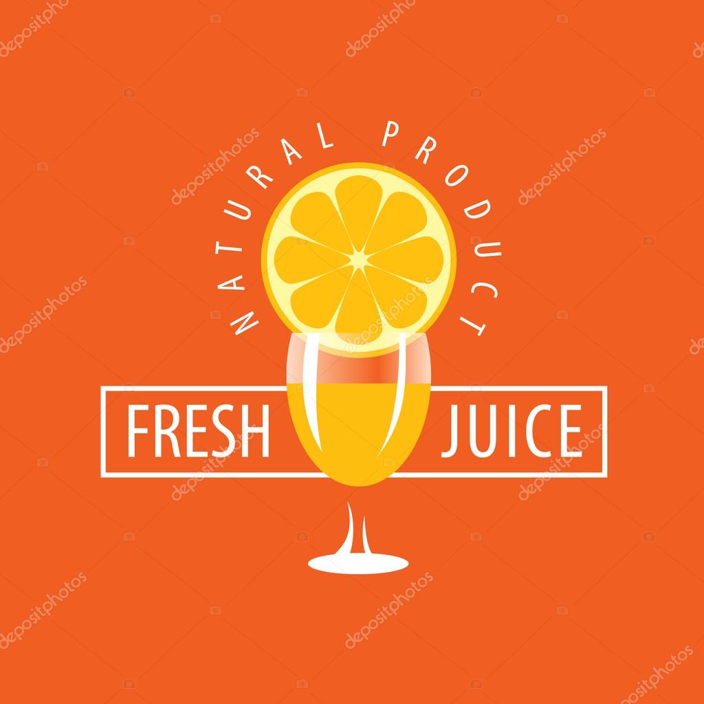 Vector icon fresh juice from natural products