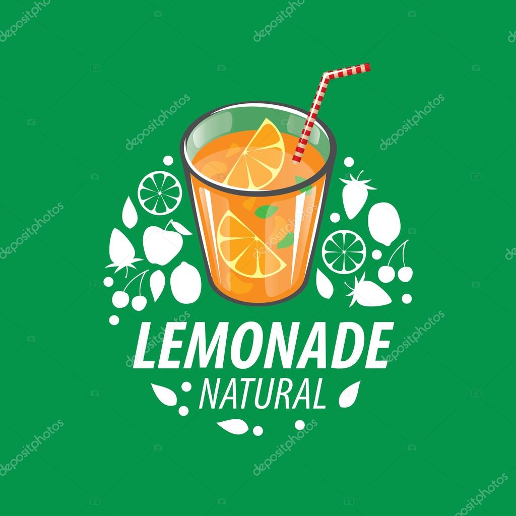 Vector icon for drinks and lemonades citrus
