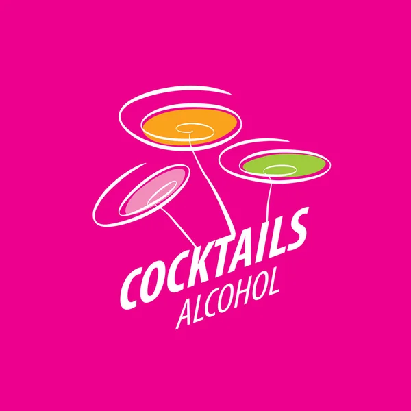 Logo cócteles alcohólicos — Archivo Imágenes Vectoriales