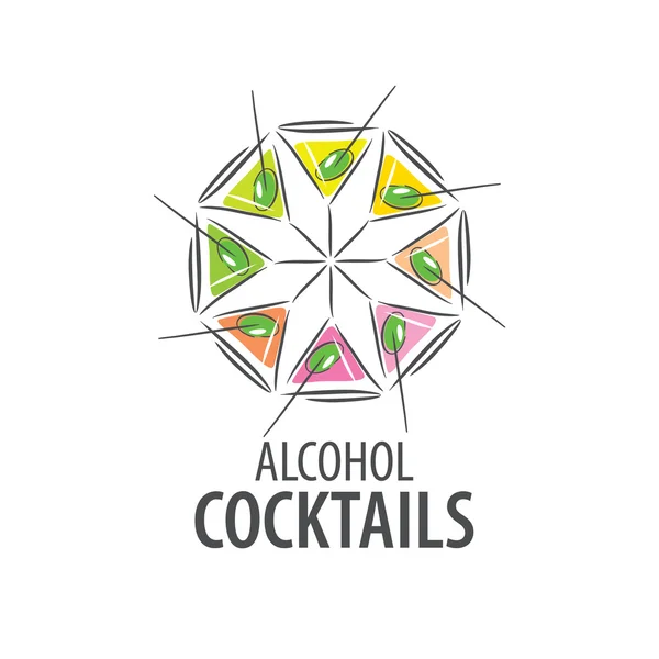 Logo cocktails alcoolisés — Image vectorielle