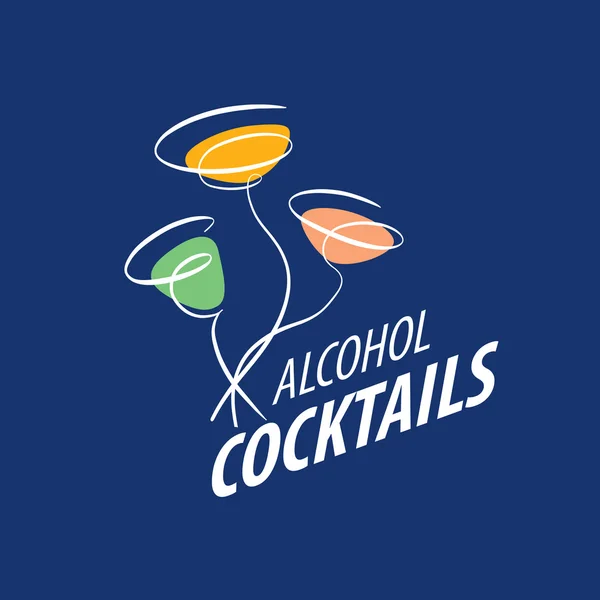 Alkollü kokteyller logosu — Stok Vektör