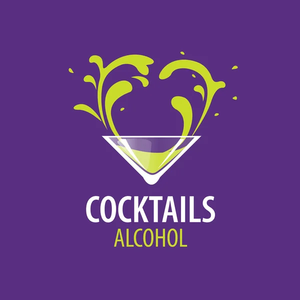 Logo cócteles alcohólicos — Vector de stock