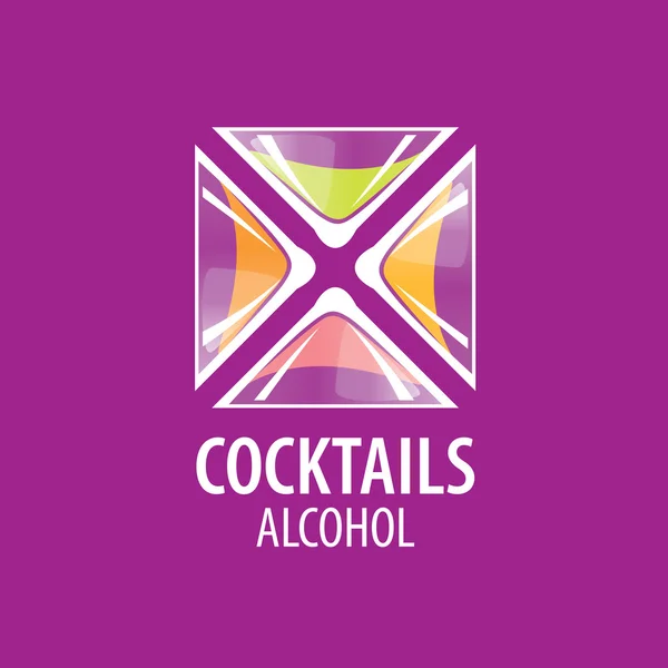 Alkoholische Cocktails Logo — Stockvektor