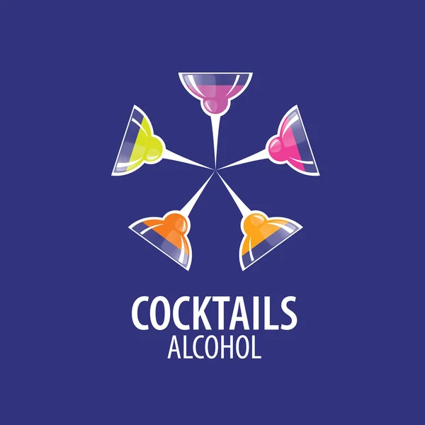 Logo cocktails alcoolisés — Image vectorielle