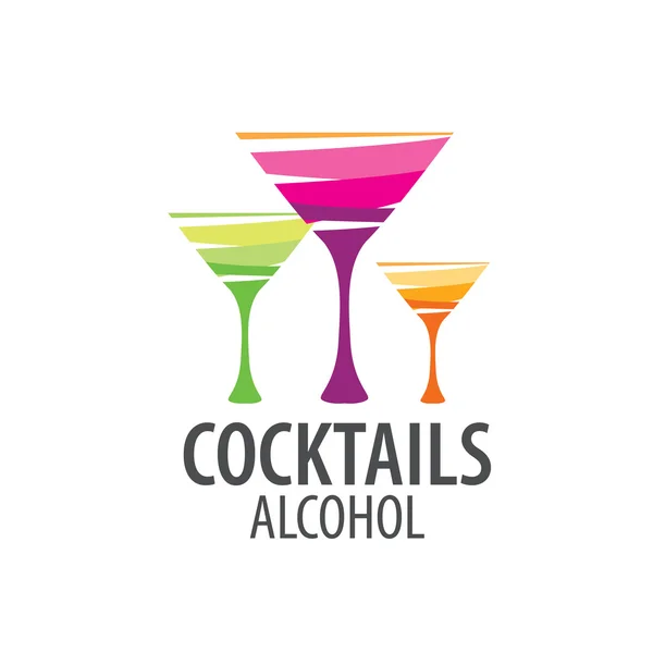 Logo cocktails alcoolisés — Image vectorielle