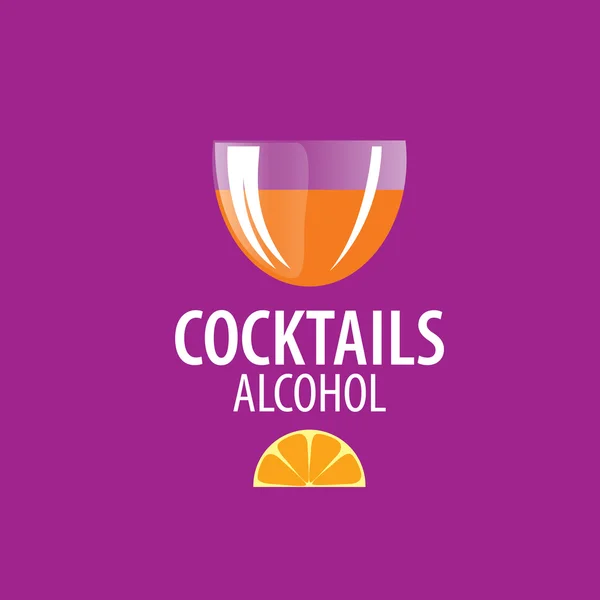 Alcoholic cocktails logo — Stock Vector