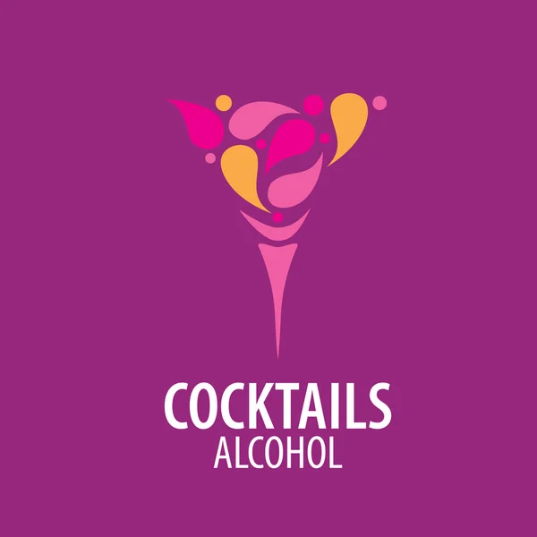 Alcoholic cocktails logo — Stock Vector