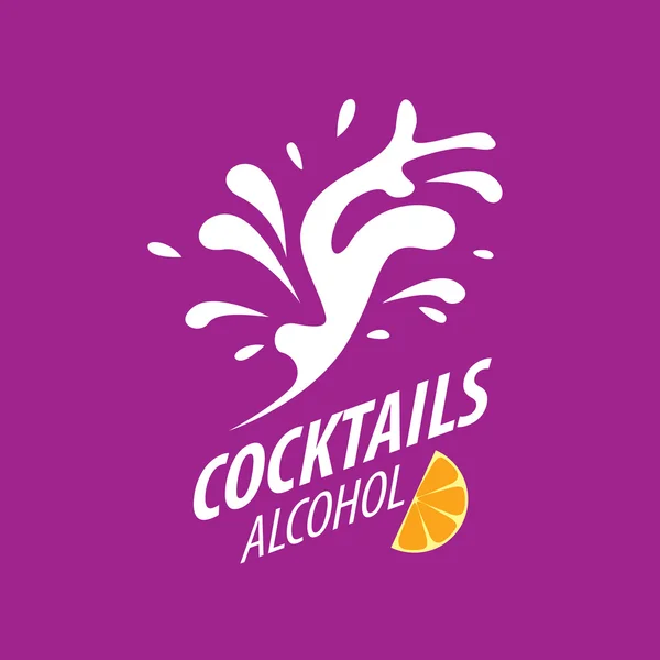 Alcoholic cocktails logo — Stock Vector