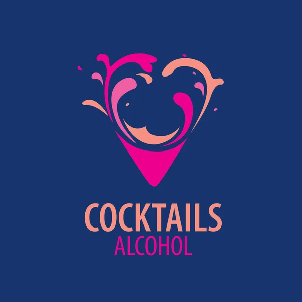 Alkoholische Cocktails Logo — Stockvektor