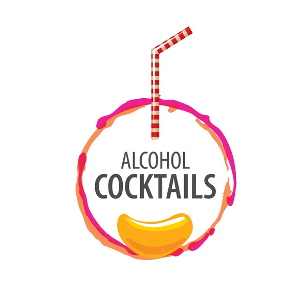 Alcoholic cocktails logo — Stock Vector