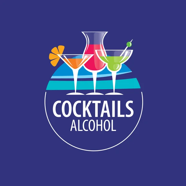 Alcoholische cocktails logo — Stockvector