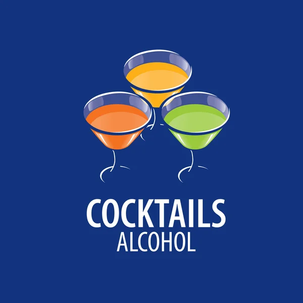 Alkoholische Cocktails Logo — Stockvektor