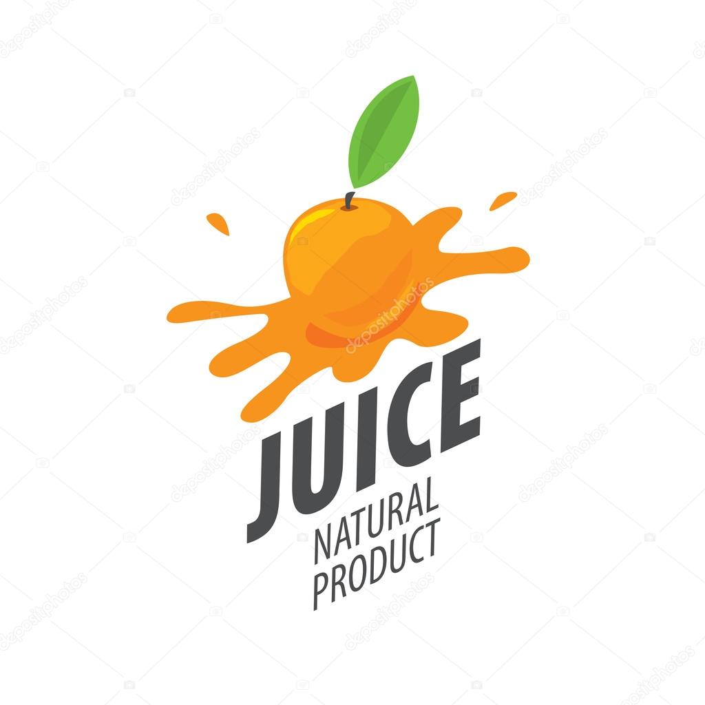 Vector icon fresh juice from natural products