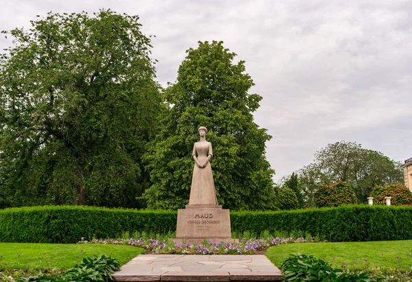 Oslo Norwegen Juni 2019 Statue Von Königin Maud Der Nähe — Stockfoto