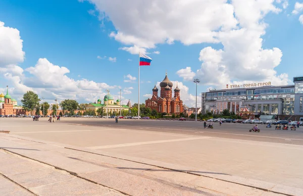 Tula Russie Août 2020 Paysage Urbain Avec Vue Sur Place — Photo