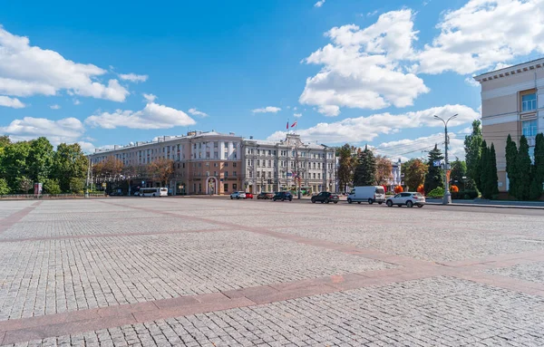 Woroneż Rosja Sierpnia 2020 Widok Plac Lenina Jest Centralną Ulicą — Zdjęcie stockowe