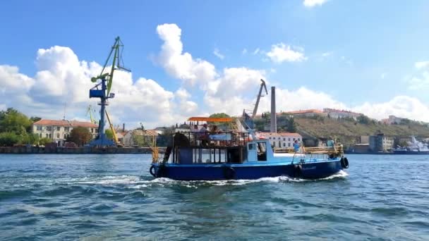 Sevastopol Crimea September 2020 Boat Trip Excursion Black Sea Coast — Wideo stockowe