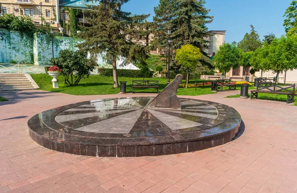 Pyatigorsk Russia September 2021 Art Object Sundial Park Flower Garden — Stock Photo, Image