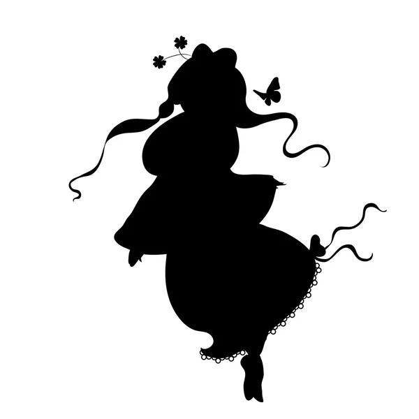 kabarık etek dans kız silüeti