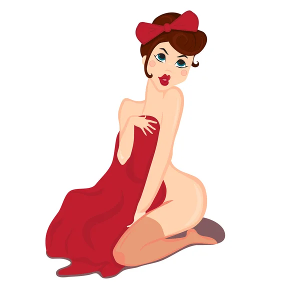 Vintage Pin-Up — Stock Vector