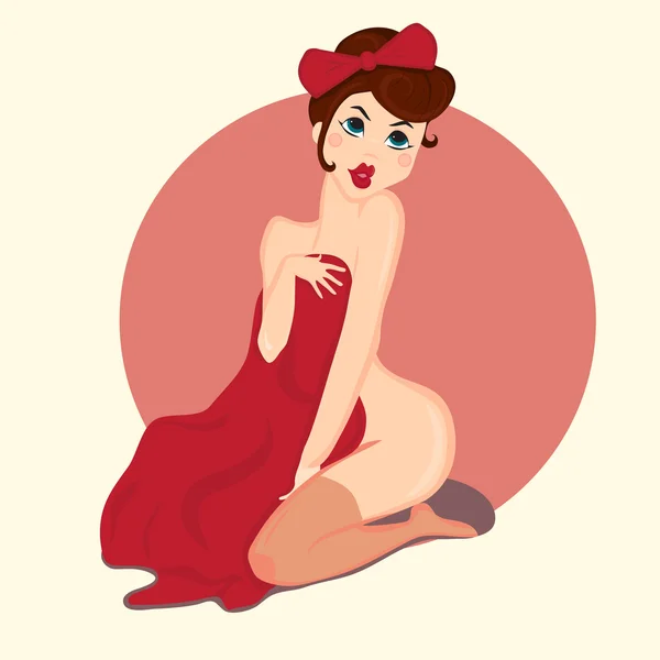 Vintage Pin-Up — Stock Vector