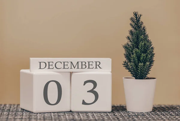 Calendario Escritorio Para Uso Diferentes Ideas Mes Invierno Diciembre Número — Foto de Stock