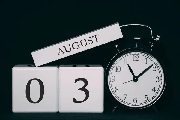 Important Date Event Black White Calendar Cube Date Month Day — Fotografia de Stock