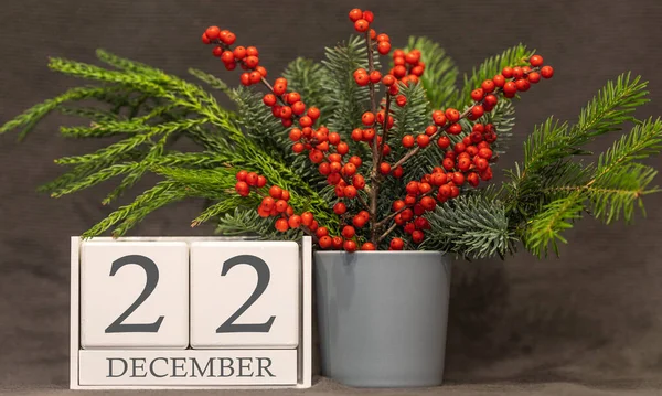 Memoria Fecha Importante Diciembre Calendario Escritorio Temporada Invierno — Foto de Stock