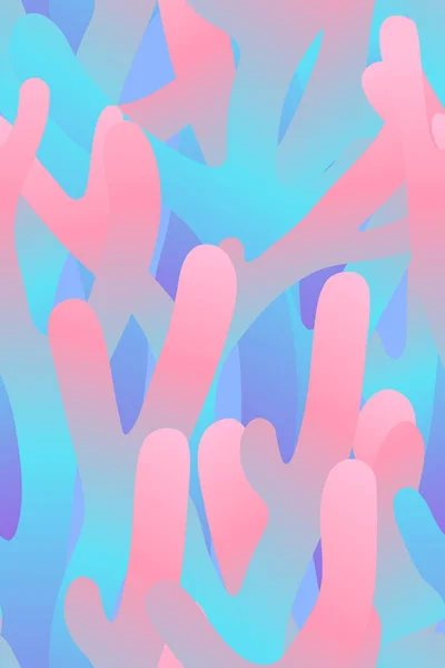 Forma Abstracta Del Arrecife Coral Patrón Sin Costuras Pastel Dulce — Vector de stock