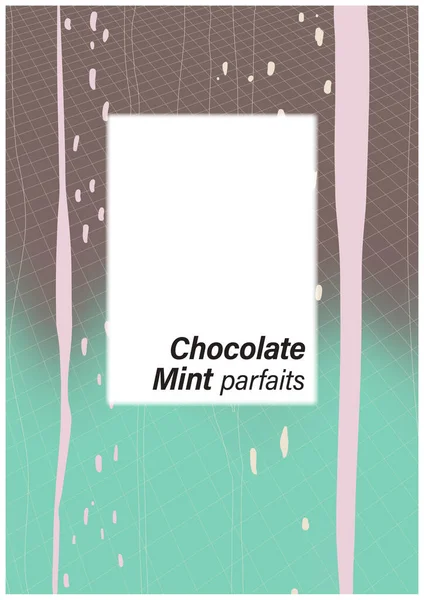 Bunte Farbverläufe Und Elemente Die Von Schokoladenminze Eis Inspiriert Sind lizenzfreie Stockvektoren