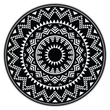 aşiret halk Aztek geometrik desen daire