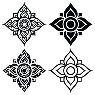 Tay Halk sanat desen - çiçek şekil