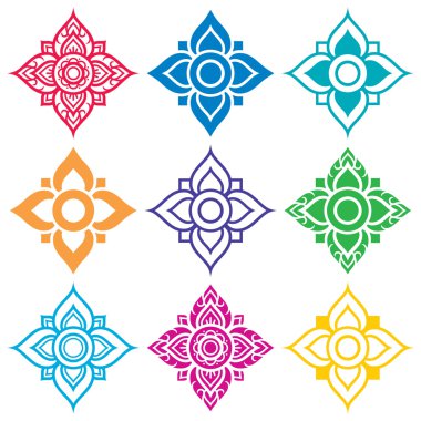 Tay Halk sanat desen - çiçek şekil  