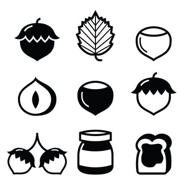 Fındık, fındık Icons set 