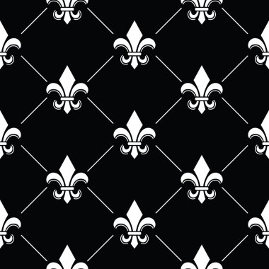 Fleur de lis desen siyah