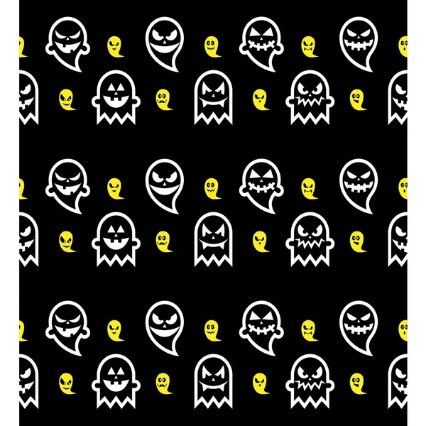 Seamless Halloween ghost pattern — Stock Vector