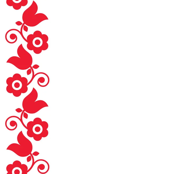 폴란드의 꽃무늬 디자인 인사말 카드나 초대장에 영감을 전통적 하일랜드 사람들의 — 스톡 벡터