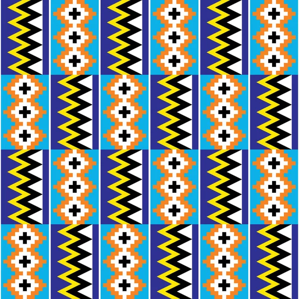 Kente African Tribal Vector Design Traditionelles Nwentoma Textil Oder Farbloses — Stockvektor