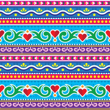 Pakistanlı ya da Hint kamyonlu sanat eseri kusursuz desenli, çiçekli, yapraklı ve kalpli Diwali sanatı