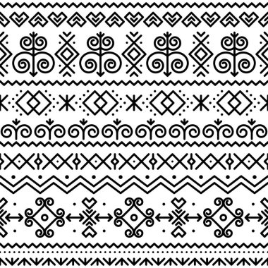 Slovak halk sanatı, Slovakya 'nın Zilina bölgesindeki Cicmany köyünün geleneksel ev resimlerinden esinlenmiş soyut geometrik şekillere sahip kusursuz siyah desenli.