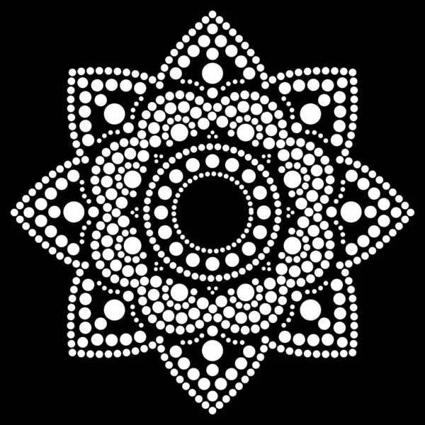 Dot Painting Vektor Ethnisches Mandala Traditionelles Aborigine Dot Painting Design — Stockvektor